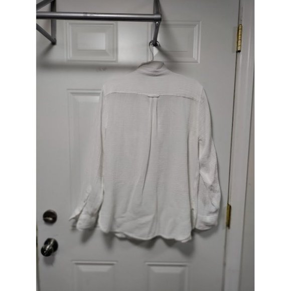 J.Crew Collared Long Sleeve Classic Chest Pocket Button Down Shirt White Size 10 - Picture 6 of 9
